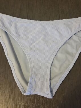 NinetyNine  Light Blue Soft Knit Bikini Bottom